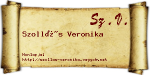 Szollás Veronika névjegykártya