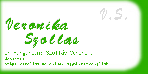veronika szollas business card