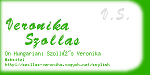 veronika szollas business card